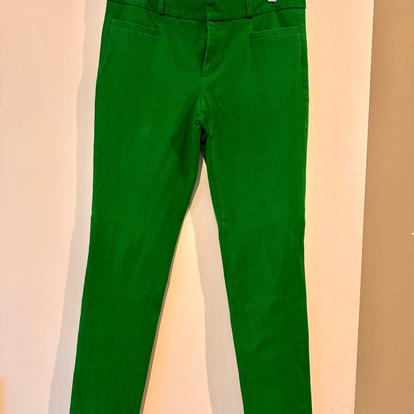 Banana Republic women’s stretch ankle pants -red and green- 2 long - Picture 5 of 9